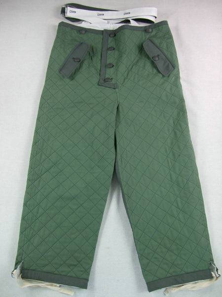 WW2 German Luftwaffe LW Reversible Winter Quilted Pants Reed Green & White