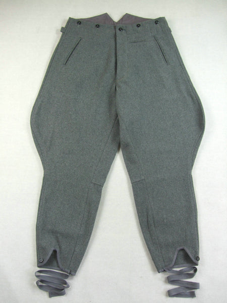 WWII Finnish M36 Pussihousut Sarkaa Wool Field Breeches Light Grey