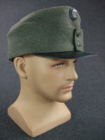 WW1 Austria-Hungary Austro-Hungarian Imperial Army M1915 Field Grey Leather Visor Cap
