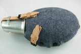 WWII German Luftwaffe LW Canteen, Blue-grey Wool Felt Cover, Aluminium Cup Set