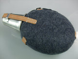 WWII German Luftwaffe LW Canteen, Blue-grey Wool Felt Cover, Aluminium Cup Set