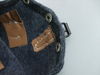 WWII German Luftwaffe LW Canteen, Blue-grey Wool Felt Cover, Aluminium Cup Set
