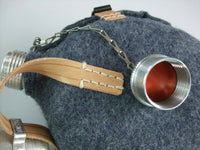 WWII German Luftwaffe LW Canteen, Blue-grey Wool Felt Cover, Aluminium Cup Set