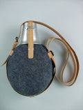 WWII German Luftwaffe LW Canteen, Blue-grey Wool Felt Cover, Aluminium Cup Set