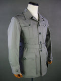 WWII Italian Troops Gray Collared Safari Sahariana Jacket Saharian Tunic