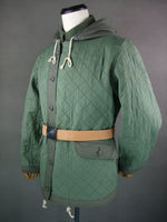 WWII German Luftwaffe LW Reversible Winter Quilted Parka Reed Green & White