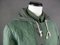 WWII German Luftwaffe LW Reversible Winter Quilted Parka Reed Green & White