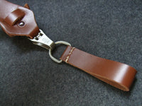 WW2 German SA Vertical Dagger Hanger With D-Ring Brown Leather Repro