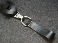 WW2 German ELite Vertical Dagger Hanger With D-Ring Black Leather Repro