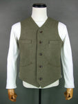 WW1 Italy Italian Light Grey Green Wool Model 1909 Grenadier's Waistcoat