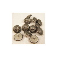 Finnish Stone Grey Pebble Grain Shoulder Button 15mm X12