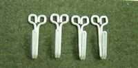 WW2 German Aluminum Uniform Belt Hooks X4