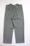 WW2 Stone Grey Gabardine Straight Leg Piped Dress Pants Trousers