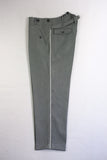 WW2 Stone Grey Gabardine Straight Leg Piped Dress Pants Trousers