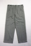 WW2 Stone Grey Gabardine Straight Leg Piped Dress Pants Trousers