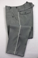 WW2 Stone Grey Gabardine Straight Leg Piped Dress Pants Trousers