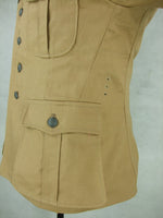 WWII German DAK Field Tunic Jacket With Insignia Sand