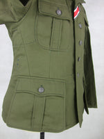 WWII German DAK Field Tunic Jacket With Insignia Green