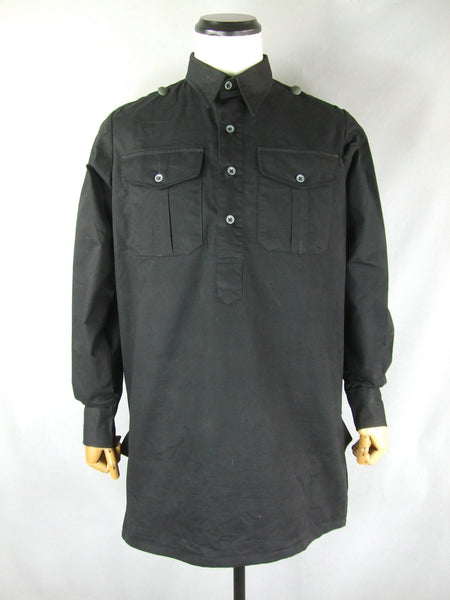 WWII German Heer Elite M43 Service Shirt Black Cotton