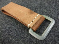 WW2 German Soldier EM Leather Y-STRAPS D-Ring Brown X2