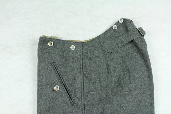 WWII German Mountain Troops M37 Stone Gray Wool Trousers