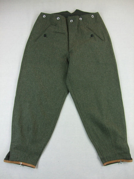 WWII German Mountain Troops M37 Field Gray Trousers Pants