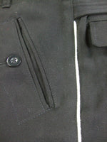 WW2 Garman Elite Straight Leg Piped Pants Black Wool