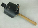 WW2 German Folding Shovels + Leather Carrier