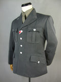 WWII German Elite M34 Officer Stone Grey Gabardine Dress Tunic