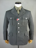 WWII German Elite M34 Officer Stone Grey Gabardine Dress Tunic