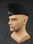 WWII German WH M38 Side Cap EM Panzer Black Wool