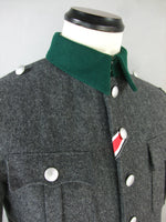 WWII World War 2 German M36 Officer Tunic Stone Grey Wool