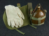 WWII Japanese IJA Canteen + Bread bag + Gloves Set Repro