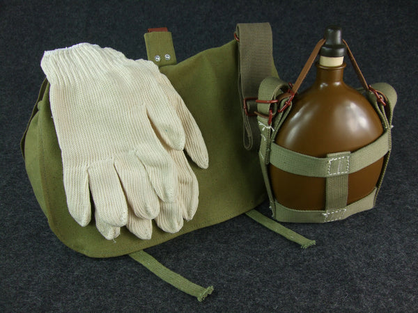 WWII Japanese IJA Canteen + Bread bag + Gloves Set Repro