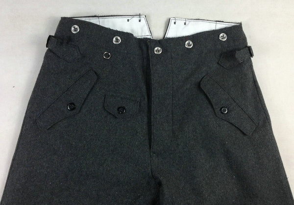 WW2 German Mountain Troops M36 Stone Gray Wool Trousers