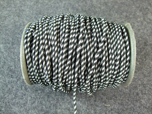 WWII German NCO Silver Black Collar Litzen Aluminum 2 Yard