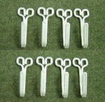 WW2 German Aluminum Uniform Belt Hooks x 8