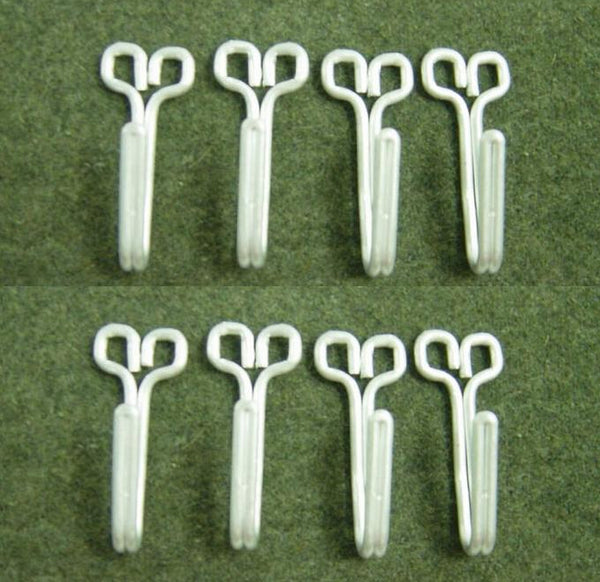 WW2 German Aluminum Uniform Belt Hooks x 8