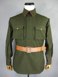 WW2 Soviet Red Army M35 Infantry Officer Green Gabardine Shirt