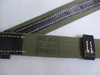 WWII Russia Red Army EM Webbing Belt Green Canvas Black Leather