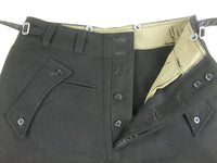 WWII German Elite Black Wool Panzer Trousers Pants