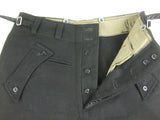 WWII German Elite Black Wool Panzer Trousers Pants