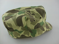 WWII USMC Camo HBT Utility Cap EGA Green