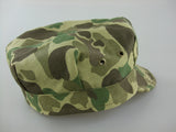 WWII USMC Camo HBT Utility Cap EGA Green