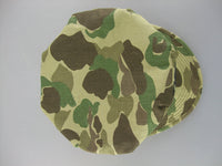 WWII USMC Camo HBT Utility Cap EGA Green