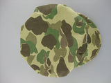 WWII USMC Camo HBT Utility Cap EGA Green