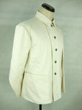 WWII German Summer HBT Off White Drill Service Tunic Jacket