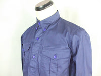 WW2 France French Enlisted M1935 Cotton Service Shirt Blue