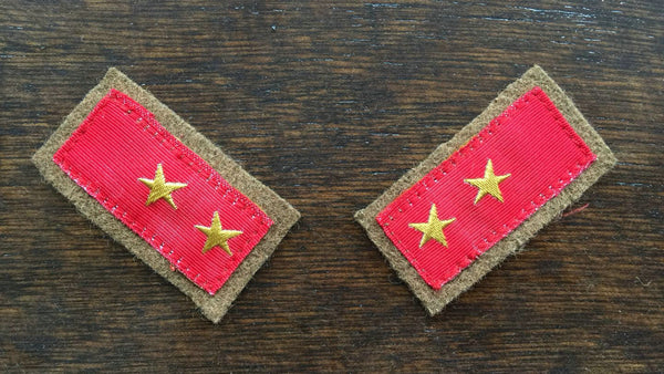 WWII WW2 IJA Japanese Army Private 1st Class Collar Tabs Pair