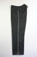 WW2 German Elite Straight Leg Piped Pants Black Gabardine